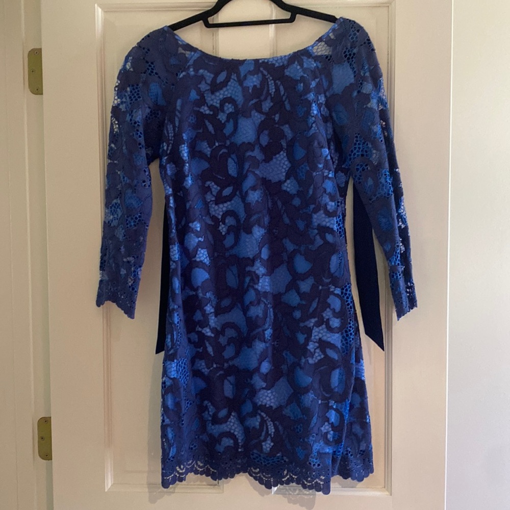 Lilly Pulitzer Blue 3/4 Length Dress